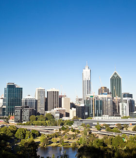 View from King"s Park towards the Perth CBD